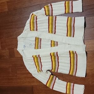 Madewell Striped Diaz Open Knit Cardigan Size Small S NWT